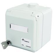 Telegärtner 100021383 | Modulaufnahme IP44 AP mit Schloss für 2x AMJ- bzw. UMJ-Module