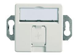 Telegärtner 100022961 | Anschlussdose AMJ45/B 8 K Up/50 Cat.6A(IEC), Bodentankeinbau, 1xRJ45, alpinweiß