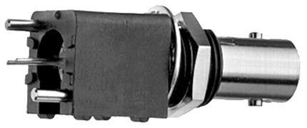 Telegärtner 100023441 | BNC-Einbaubuchse für gedruckte Schaltungen, isolierter Einbau mit Fixierstiften, Lötpin gerade