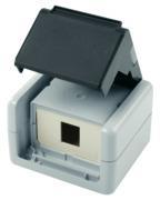 Telegärtner 100021369 | Anschlussdose IP44 AP mit Montageeinsatz für 1x AMJ- bzw. UMJ-Modul/Kupplung