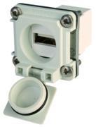 Telegärtner 100022951 | STX V6 Flanschset mit USB-Keystone Typ A, f-f