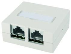 Telegärtner 100022997 | Anschlussdose VAD 8/8 Ap Compact-S Class EA(IEC) 500 reinweiß RAL 9010