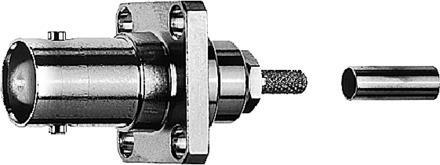 Telegärtner 100023422 | BNC-Kabeleinbaubuchse mit Flansch G7 (RG-316/U)