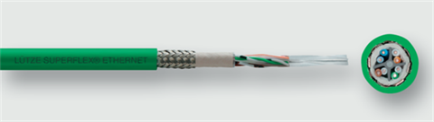 Lütze 104347 | SU ET (C) PUR (4×2×AWG26/19)StC Cat6 BUS- und Netzwerkleitung Ethernet IP - Cat. 6