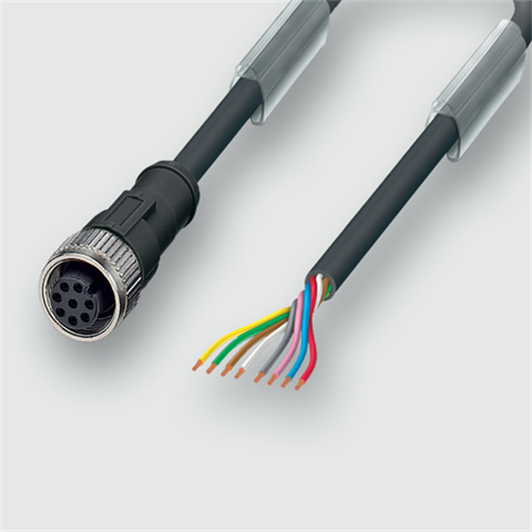 Lütze 478020 | KUG8-M12 2M PUR M12-Verbindungsleitung