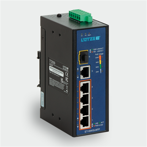 Lütze 772009 | ET-SWGU4FP Industrial Ethernet Unmanaged Switch