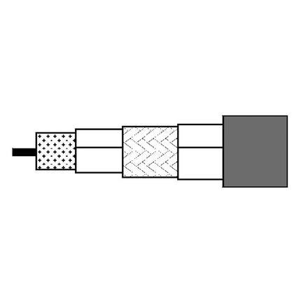 Belden Cable 1855DNH.02500 | 75 Ohm SDI-Koaxialkabel, Mini RG-59, 22 AWG massiver blanker Kupferleiter, PE-Isolierung, Folie + 90 % verzinntes Kupfergeflecht + Folienschirm, LSZH-Ummantelung, Dca. IEC 60332-3-24.