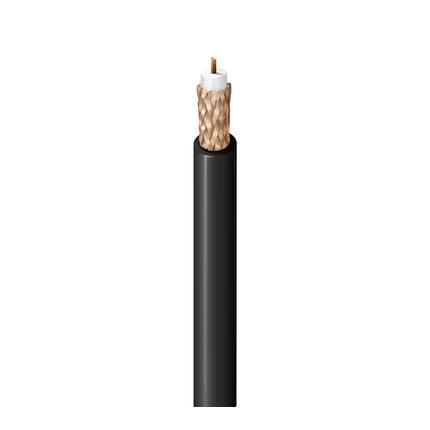 Belden Cable 9259 010U1000 | 22 AWG Litze (7x30) .030" blanker Kupferleiter, Isolierung aus Polyethylenschaum, blanker Kupfergeflechtschirm (95 % Abdeckung), PVC-Mantel.