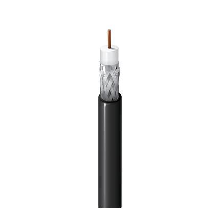 Belden Cable 1829A 010U1000 | Serie 6, 18 AWG massiver 0,040 Zoll blanker kupferummantelter Stahlleiter, gasinjizierte Polyethylenschaum-Isolierung, Duobond® II – Aluminium-Geflechtschirm (60 % Abdeckung), PVC-Mantel (schwarz, grau, weiß oder neutral).