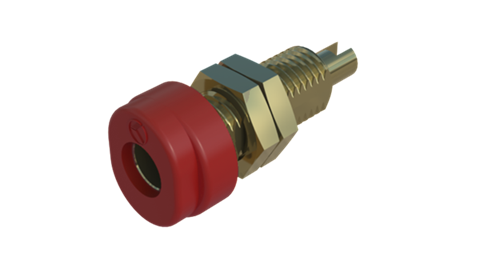 Hirschmann SKS 930175701 | BUG 10 Au Buchse 4mm rot