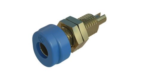 Hirschmann SKS 930175702 | BUG 10 Au Buchse 4mm blau