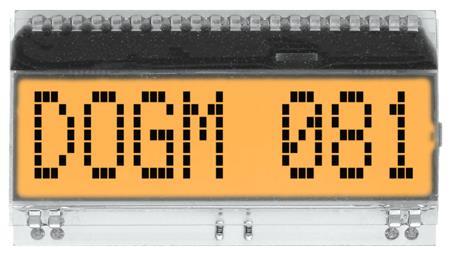 Display Visions EA DOGM081W-A | 1x8 DOG Textdisplay