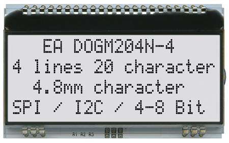 Display Visions EA DOGM204N-A | 4x20 DOG Textdisplay