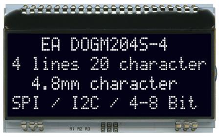 Display Visions EA DOGM204S-A | 4x20 DOG Textdisplay