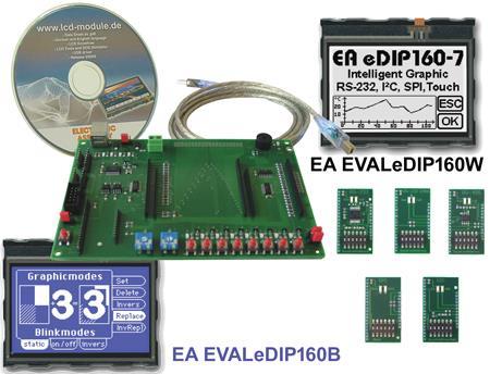 Display Visions EA EVALEDIP160B | EVAL-Kit Grafik blau 3,2"