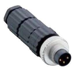 Hirschmann 933146001 | ELST 3308 RV FM 805 M8-Einbaustecker 3pol. schwarz
